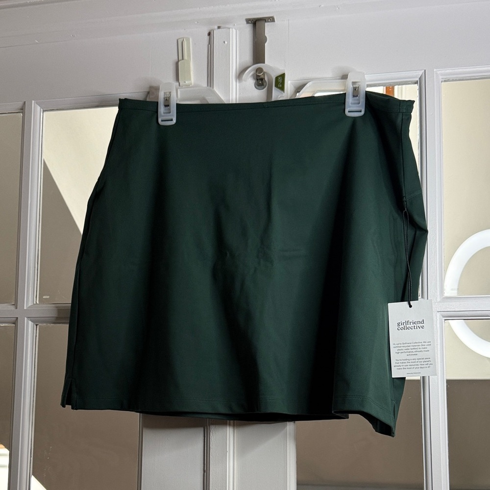 Girlfriend Collective Dark Green Skort